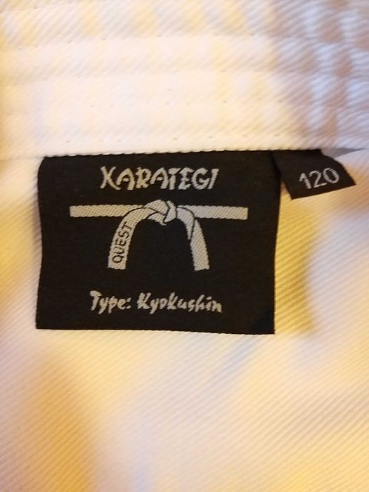 kimono Quest Kyokushin rozmiar 120 białe pas karate