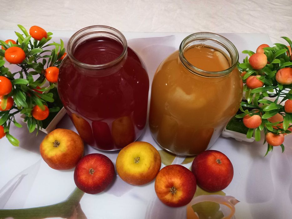 Натуральный нефильтрованный яблочный уксус, яблучний оцет на мёде