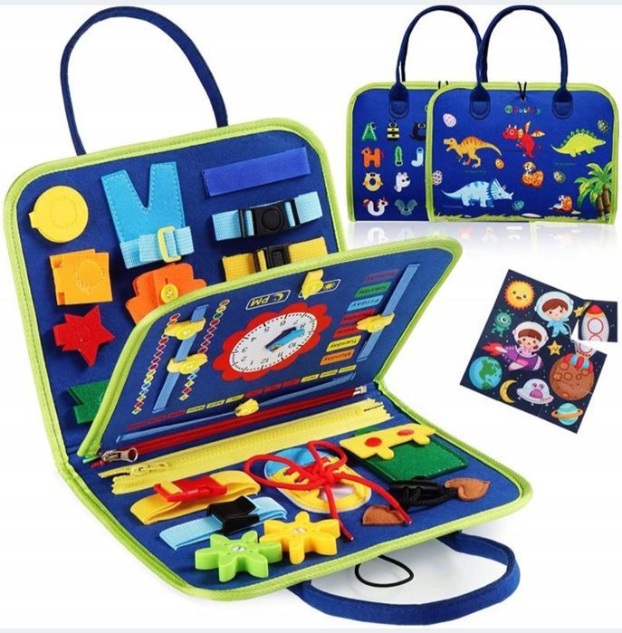 Nowa duża tablica manipulacyjna sensoryczna Montessori XXL