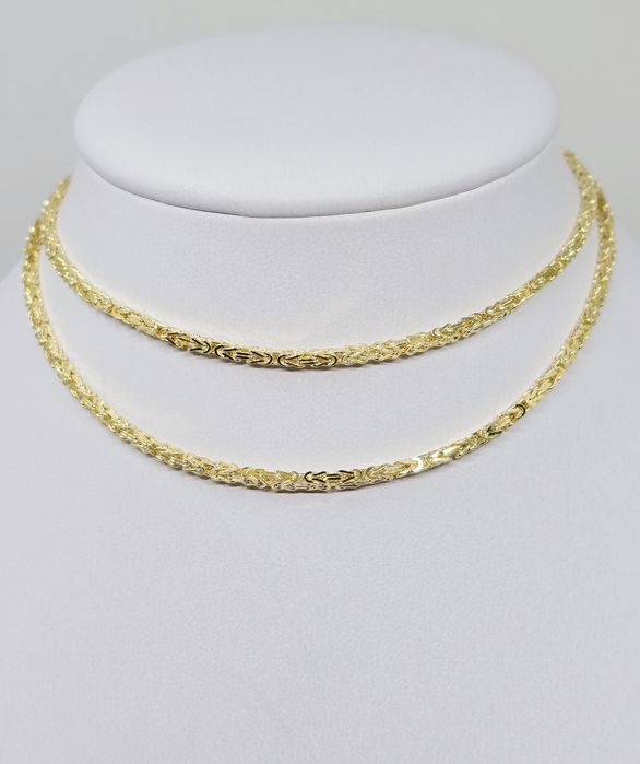 Złoty łańcuszek splot królewski pełny próba 585 14k waga 11.75g