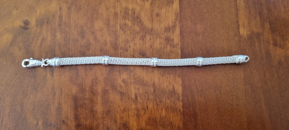Piękna srebrna bransoletka 925