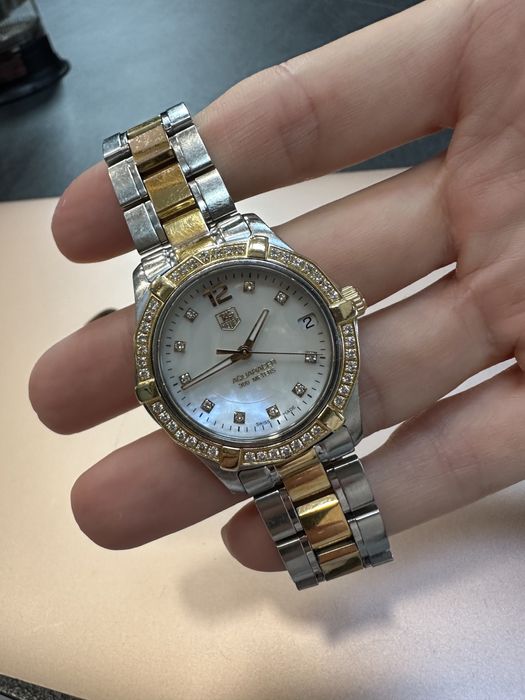 Tag Heuer Aquaracer masa perlowa, diamenty