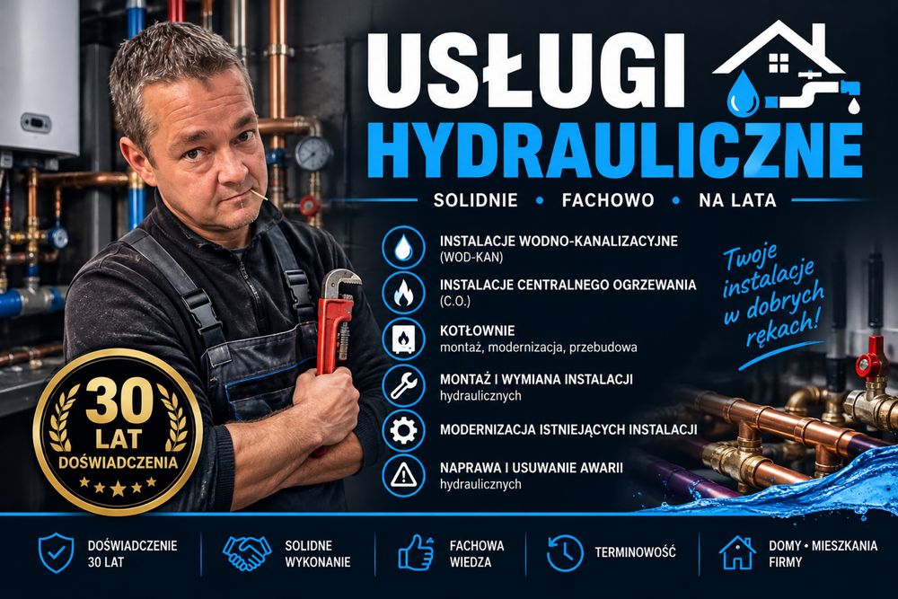 HYDRAULIK – USŁUGI HYDRAULICZNE | wod-kan, c.o., Kotłownie