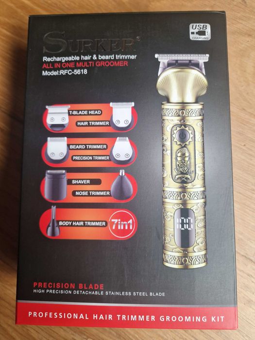 Máquina profissional de barbear,  cortar cabelo/pelos - Surker 7 em 1