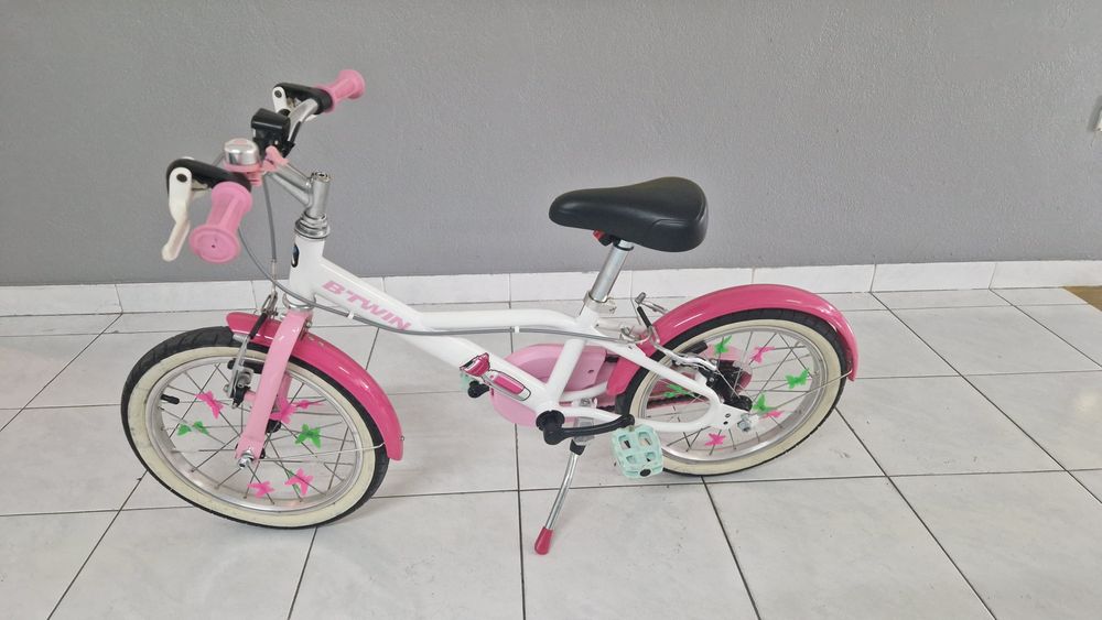 Bicicleta rosa BTwin criança roda 16