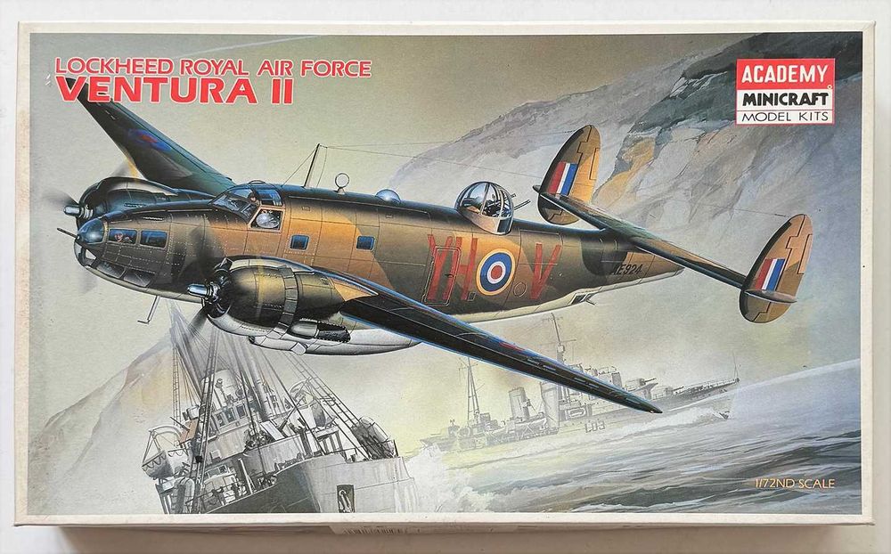 Academy_Lockheed Royal Air Force Ventura II. ESc.1:72. Completo e como novo.