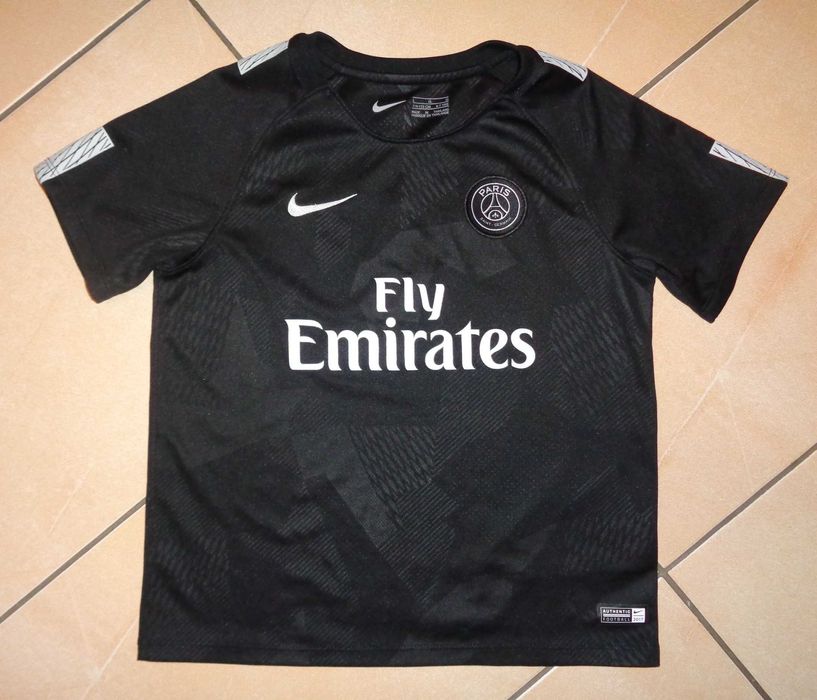 NIKE Fly Emirates PARIS czarna koszulka piłkarska 116-122 cm / 6-7 l.
