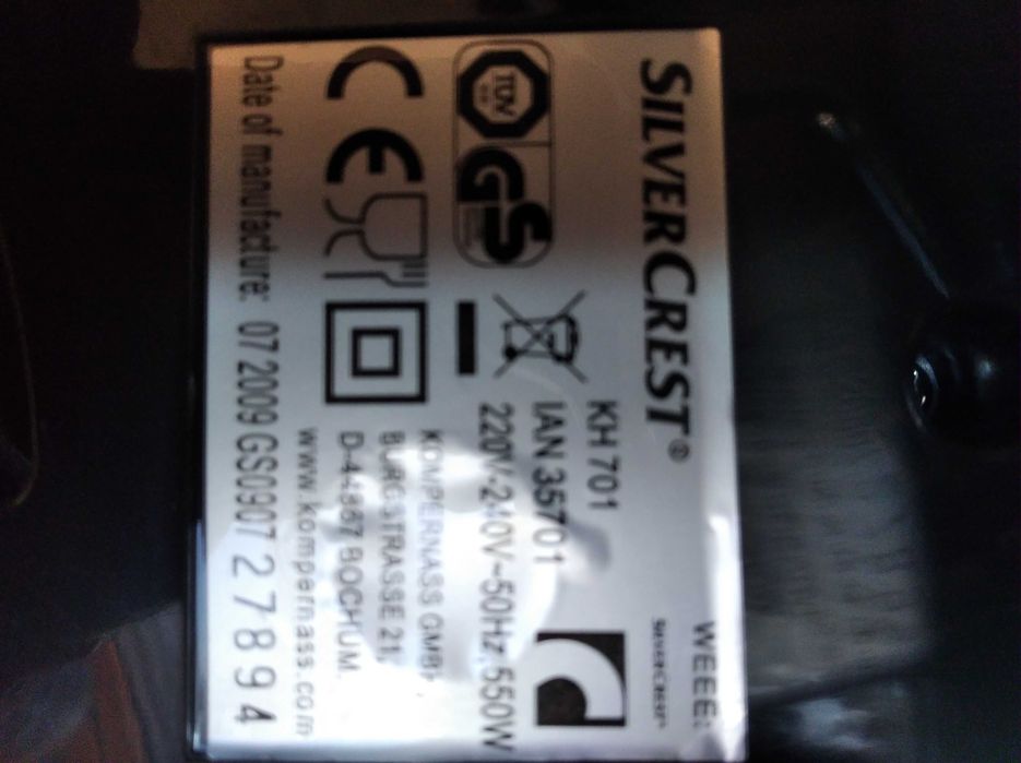 Robô de cozinha Silvercrest KH 701 para reparação / peças