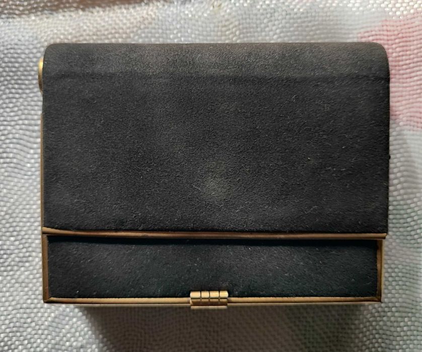 Carteira muito antiga - porta-moedas Báton pó e almofada