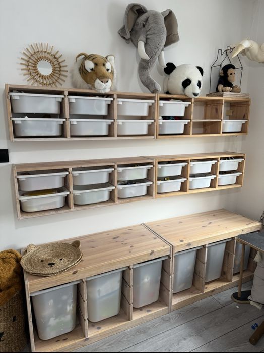 Ikea trofast komplet 6 sztuk + pudełka i półki