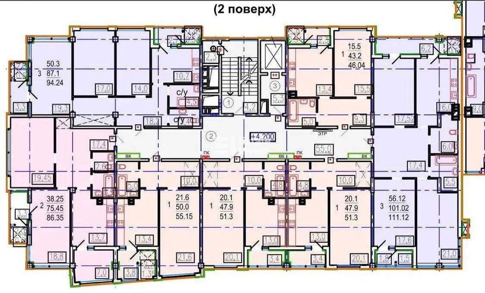 У продажу 2 кімн.кв. за адресою вул. Авіаційна, 39, ЖК Авіаційний