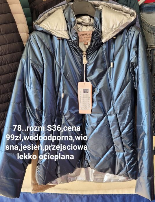 Nowe kurtki wiosenne damskie po likwidacji stoiska.