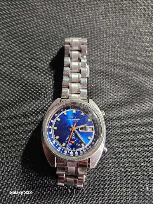 Seiko Relógio Cronógrafo "BRUCE LEE" Deep Blue dos anos 70