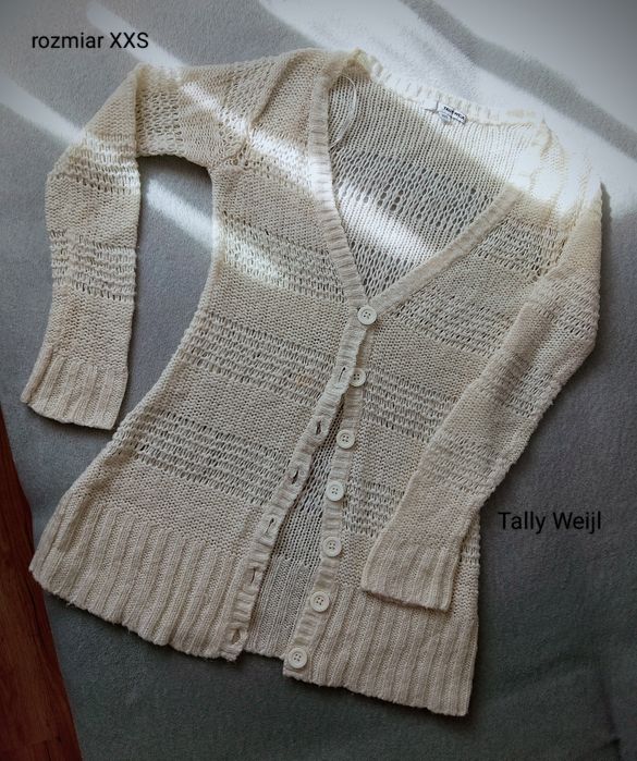 Kremowy sweter/kardigan Tally Weijl XXS