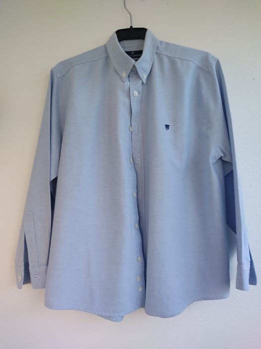 Camisa algodão Oxford azul claro NOVA, Metro Company