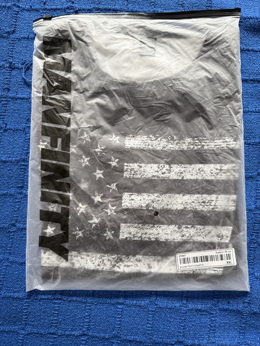 T-shirt XXL cinza bandeira americana