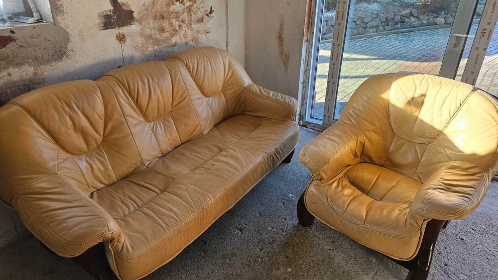 Zestaw wypoczynkowy sofa+ fotel