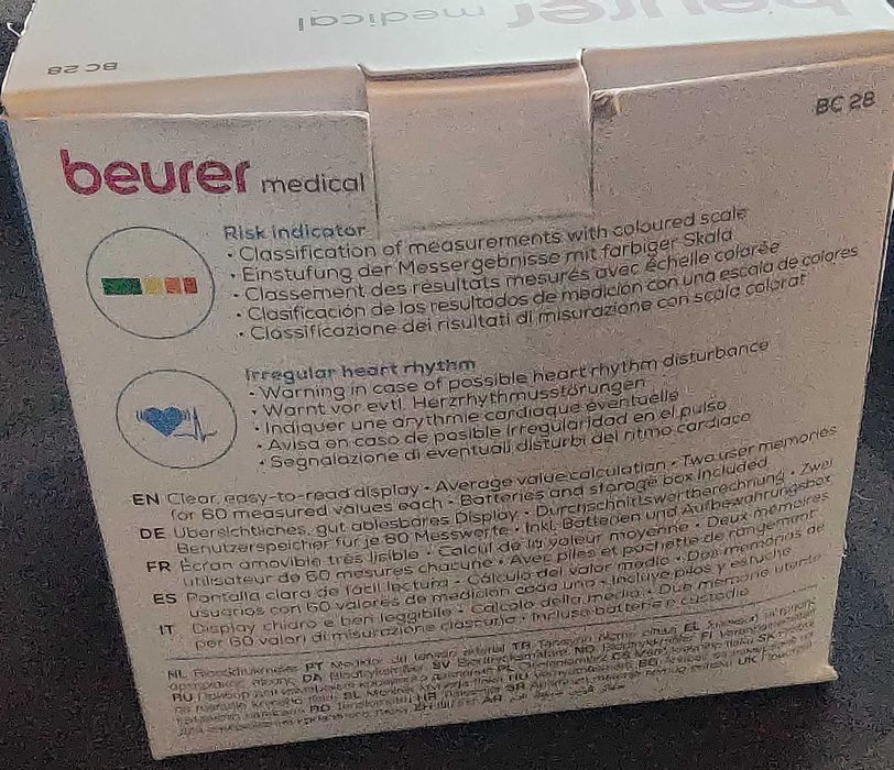 Beurer Medical BC 28 Blood Pressure Monitor