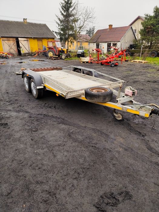 Laweta, przyczepka bardzo mocna, solidna, niska, pod koparki