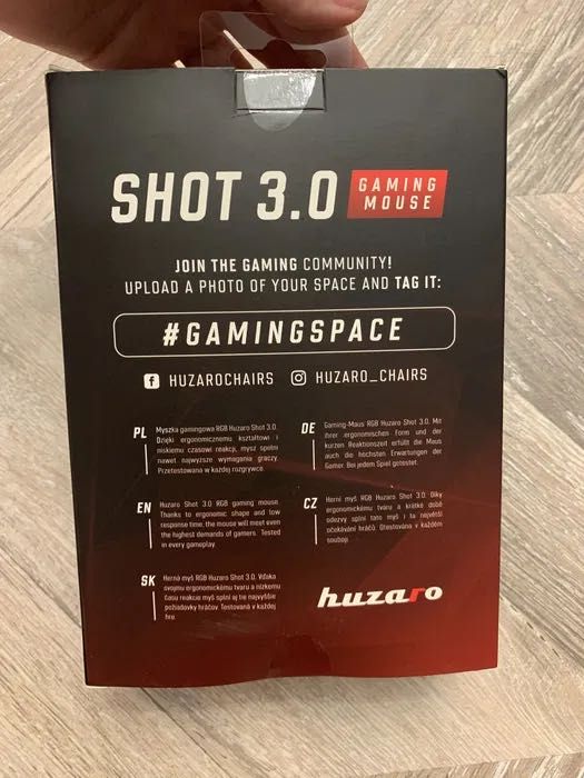 HUZARO Shot 3.0 myszka gamingowa dla graczy