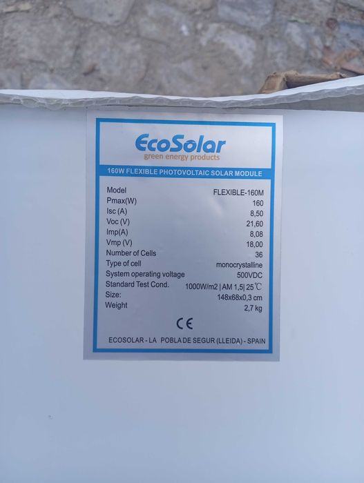 Paineis solares flexiveis monocristalinos 150w cada