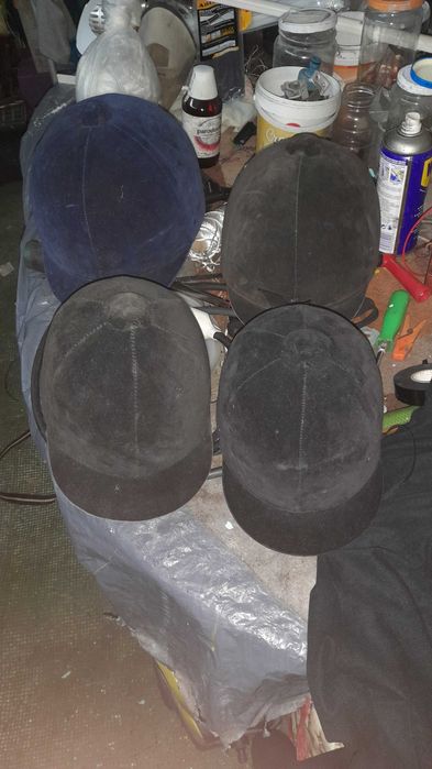 Toque de Equitação 140 Adulto e Criança Veludo Preto