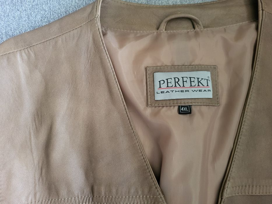 Skórzana męska kamizelka 4XL
