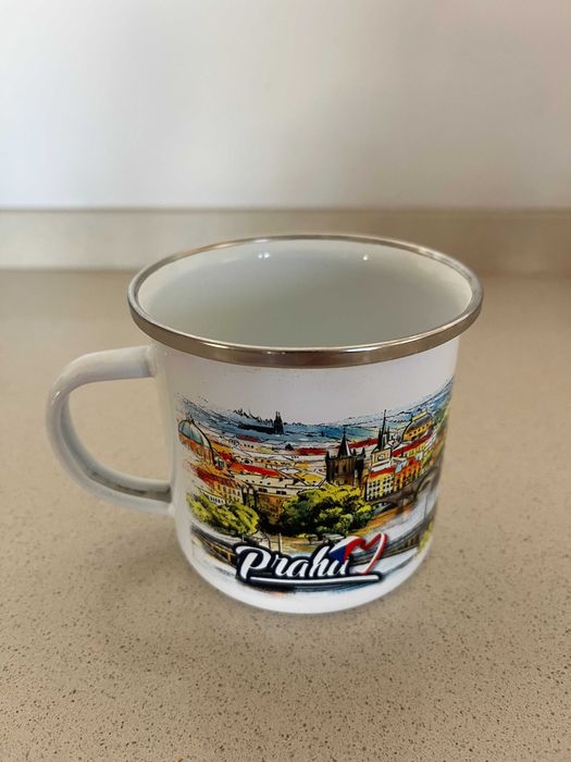 Caneca metálica souvenir Praha / Praga (Chéquia) - nova
