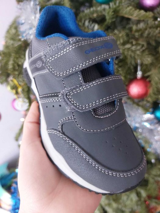 Кроссовки на липучке, Geox J Cordian Anthracite, 29р, водостойкие