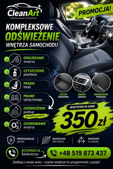 Pranie tapicerki meblowej I samochodowej