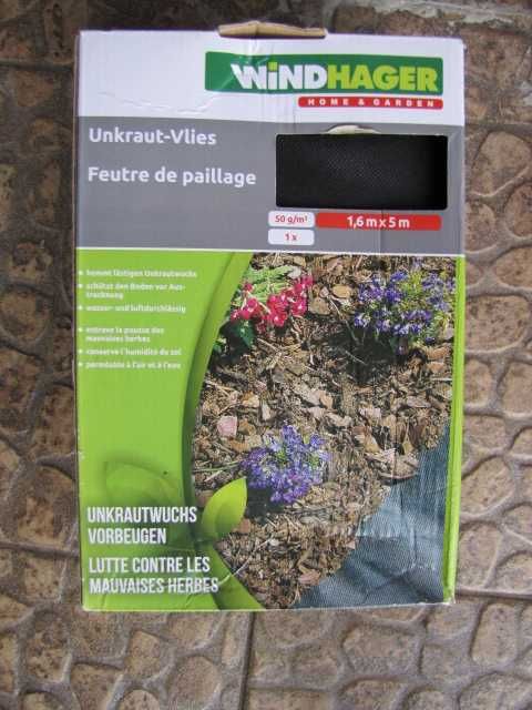 Windhager włóknina ogrodowa do mulczowania, 5 x 1,6 m, 50 g/m²
