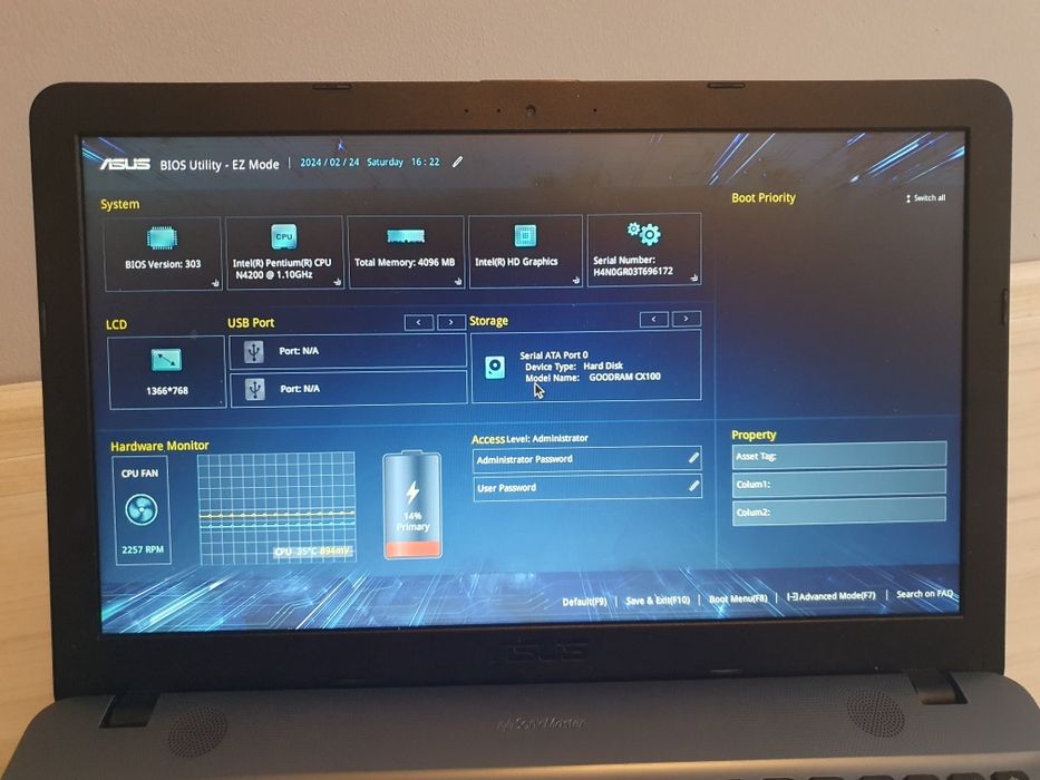 Laptop Asus R541N, 15,6"