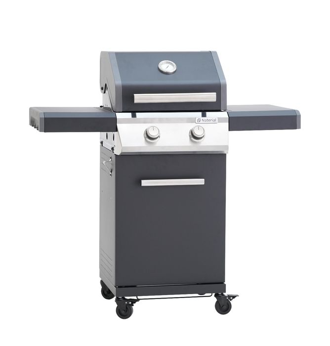 Grelhador Barbecue a gás com 2 queimadores
115x53X115 cm Naterial Kenton Il