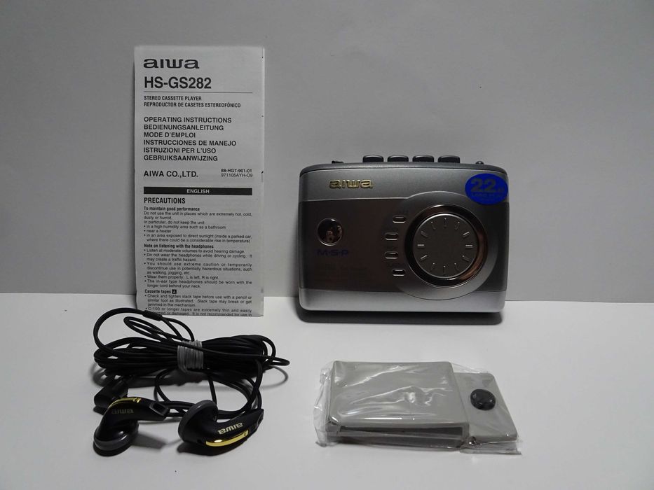NOWY Walkman AIWA HS-GS282 (SR) Odtwarzacz Kasetowy MSP/ AR - 1999r.