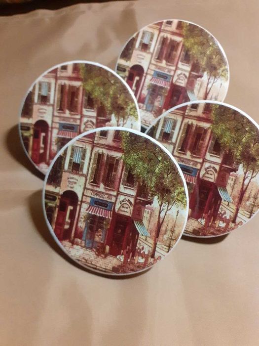 Набор фаянсовых  подставок под горячее. Англия