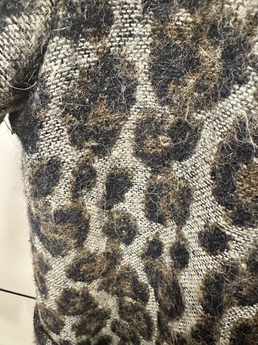 Płaszcz  prochowiec ZARA wełniany alpaka wzór zwierzęcy XS