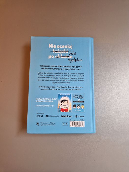 Książka cudowny chłopak R.J. Palacio