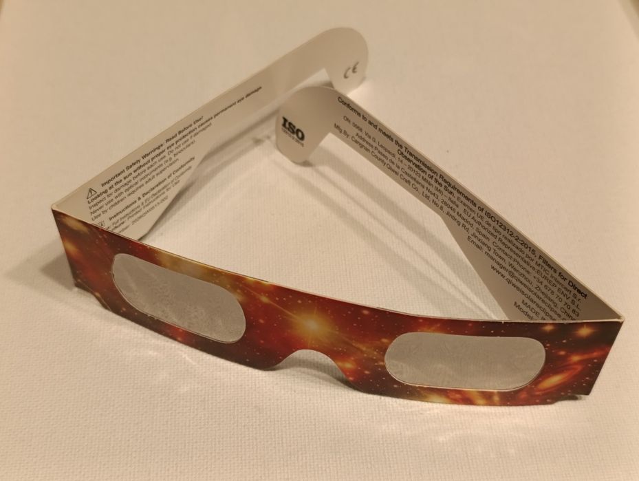 Óculos eclipse solar Vintage