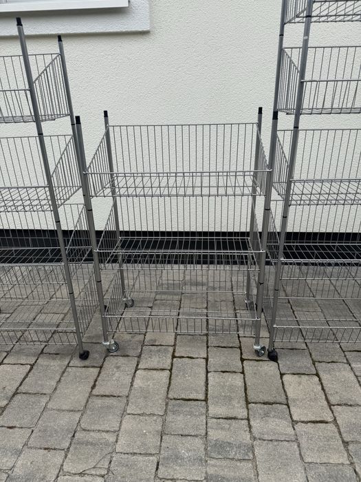 Regały metalowe siatkowe 4 szt