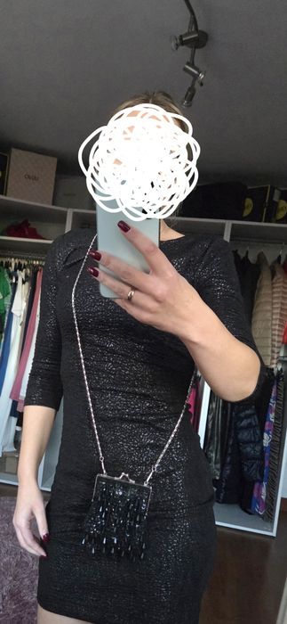 Mała eleganckie torebka na łańcuszku