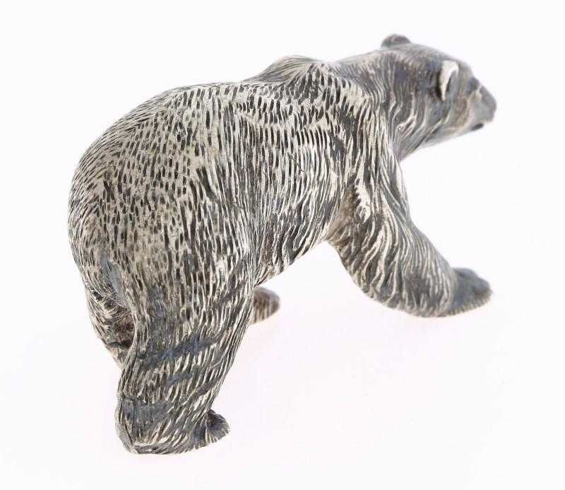 Escultura de Urso em Prata
