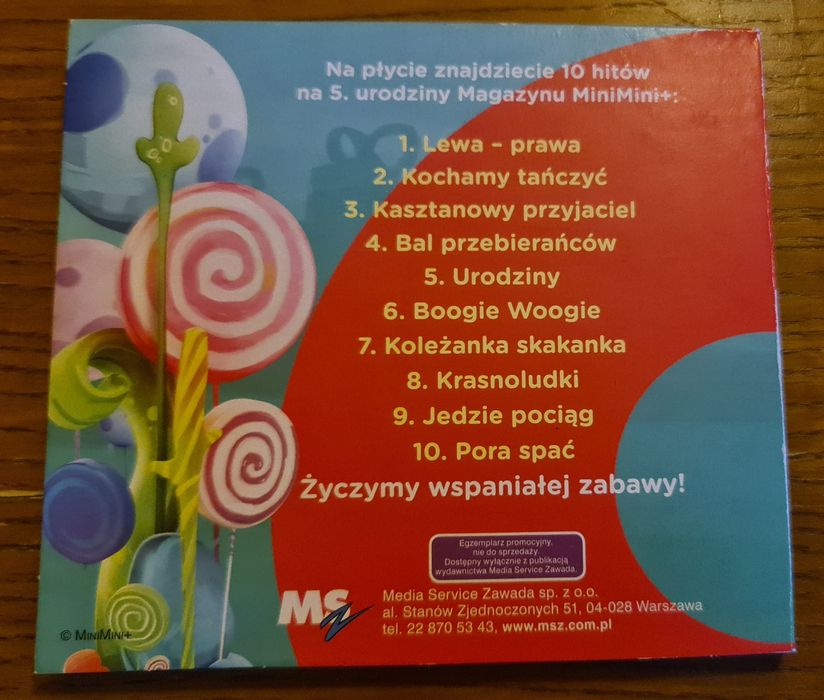 CD z piosenkami dla dzieci z programu Rybka Minimini
