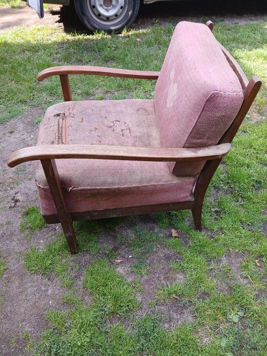 Stary Przedwojenny Fotel  Art Deco