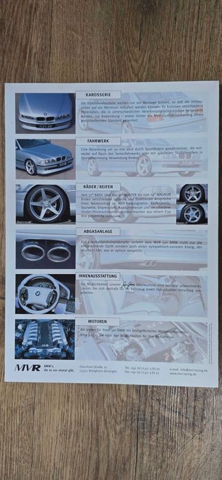 Prospekt BMW 5 E39 MVR