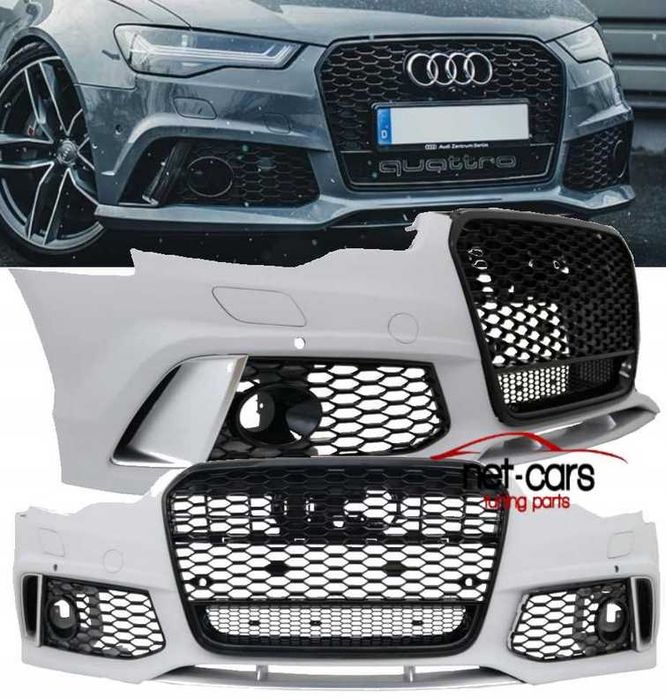 Zderzak przód + grill AUDI A6 C7 4G 15-18 wzór RS6  Lift