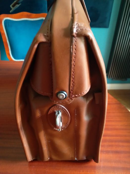 Aktówka skórzana McKlein brązowa na laptopa