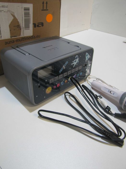 Radioodtwarzacz BT karaoke dla dzieci z mikrofonem Kidsbox Space CD