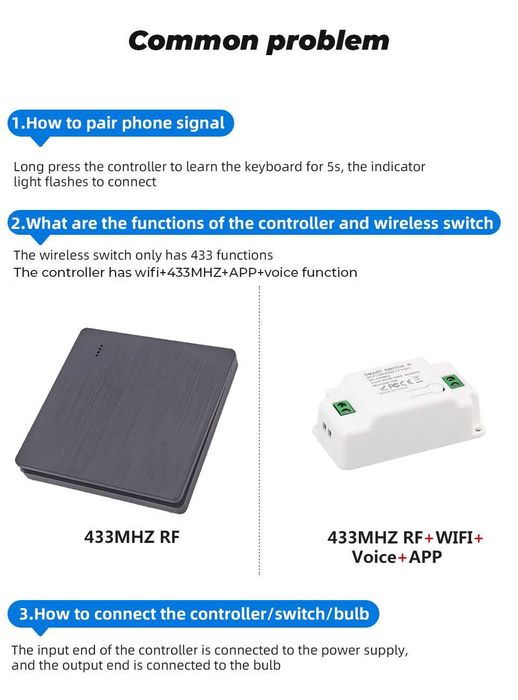 Interruptor duplo parede Wi-Fi interruptor relé inteligente NOVO