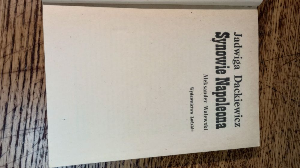 Synowie Napoleona. Jadwiga Dackiewicz