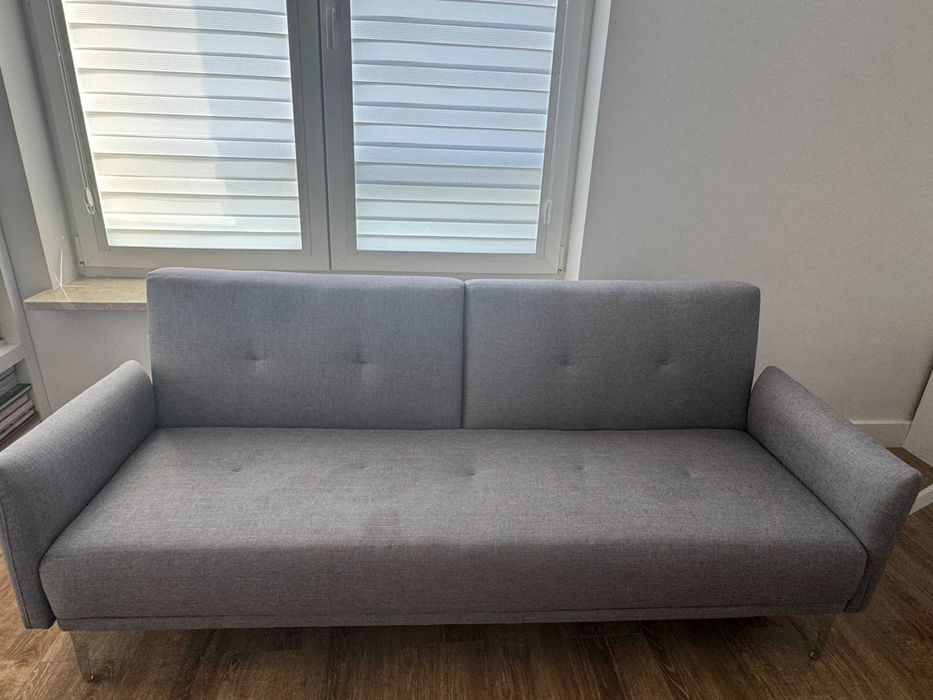 szara sofa tapicerowana Beliani